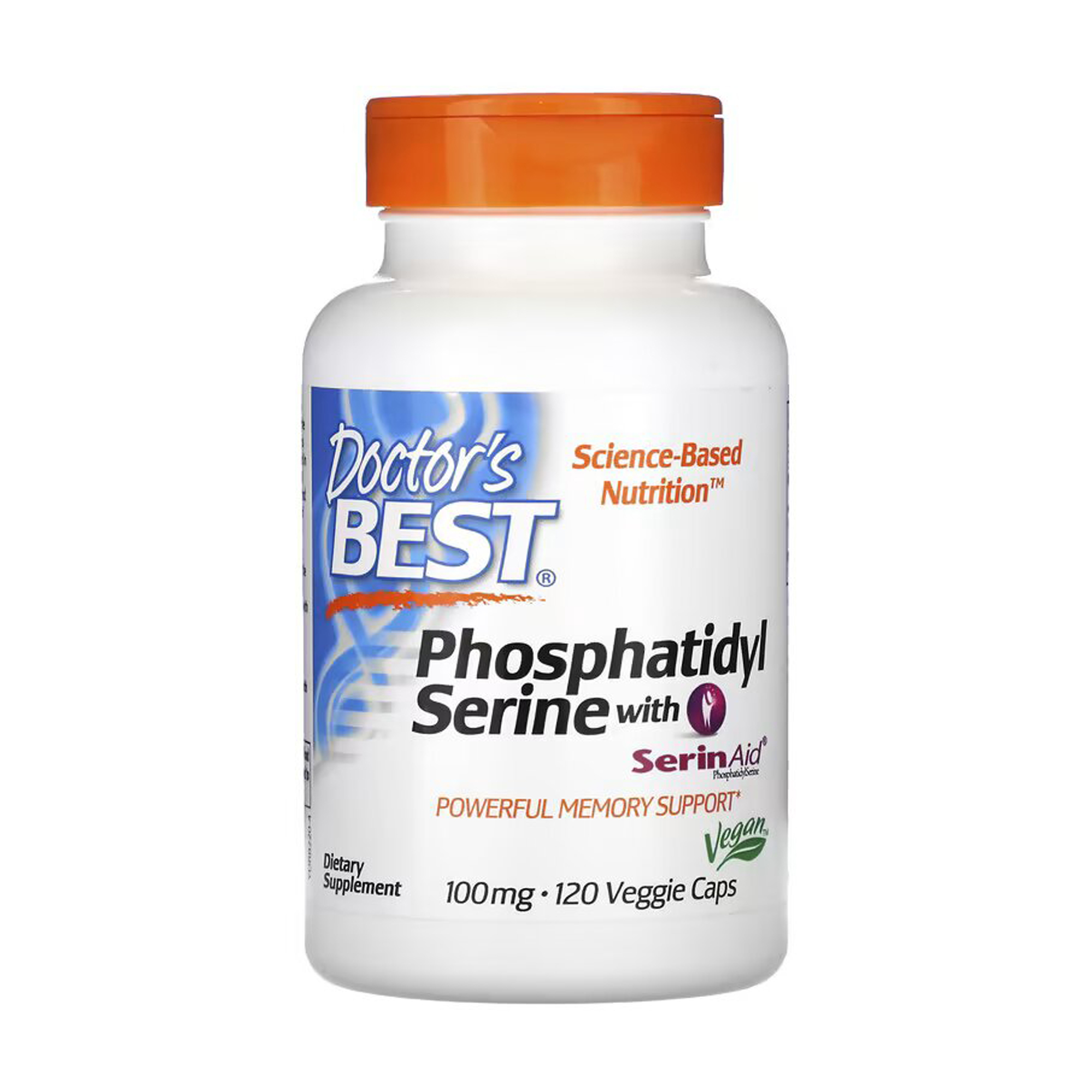Фосфатидилсерин Doctor's Best Phosphatidylserine 100 мг, 120 капсул